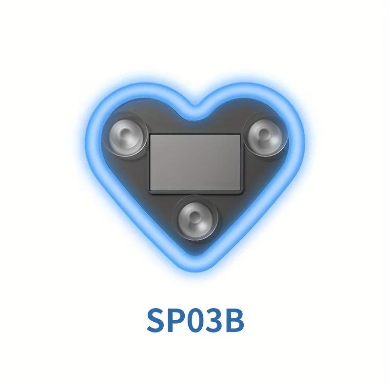 2Pcs Car LED Ambient Light-Solar-Powered Heart-Shaped LED Neon Light, Solar-Powered Heart-Shaped Atmosphere Light with 3 Modes,IP65 Waterproof
