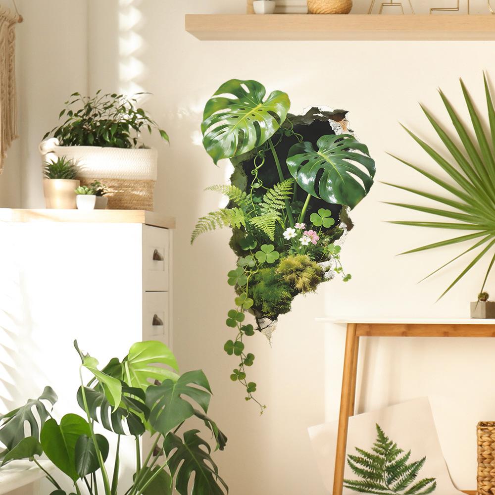 Tropical Green Plants for Bedroom, Living Room, Entrance Hall, Home Decoration, Wall Beautification, Wall Stickers