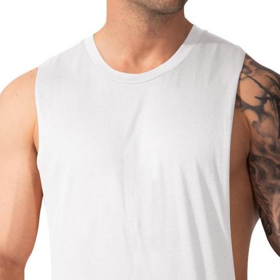 Herren Sport Fitnessstudio Tanktop Ärmellos Rundhalsausschnitt Atmungsaktiv Schweißabsorption Locker Lässig Slim Fit Sommer Weste Shirt