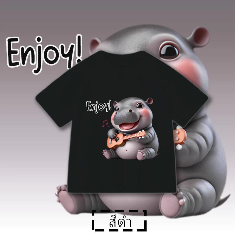 Футболка Moo Deng Tiny Baby Hippo Star Thailand Cute Pygmy Hippo Unisex для детей — фото 6