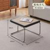 Tavolino da caffè in stile medievale retrò con piano in vetro Tavolino in rattan per angolo del soggiorno Design semplice a combinazione