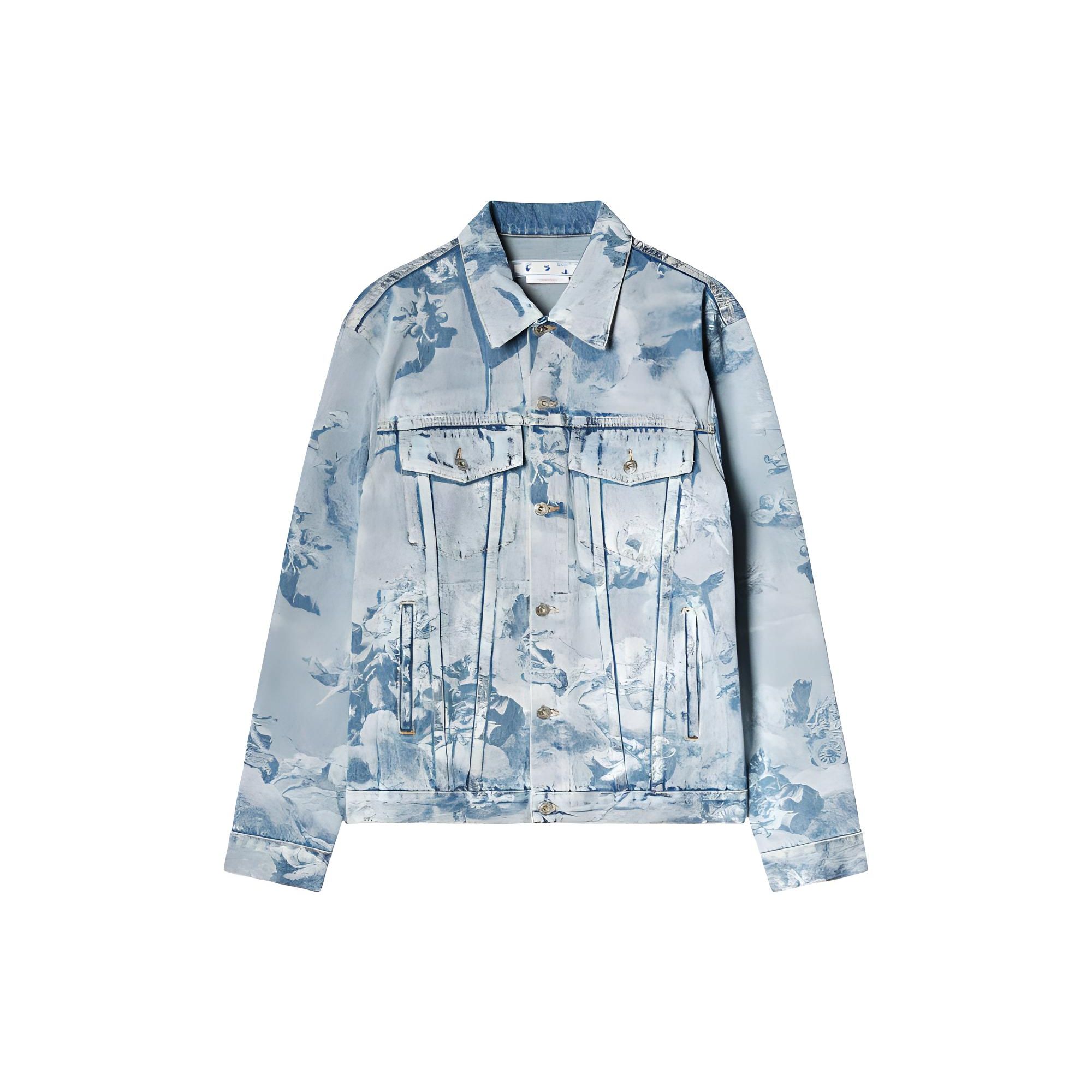 

Off-White Skate Denim Jacket Azzurro Men Outerwear Blue OMYE077S23DEN0024000 S