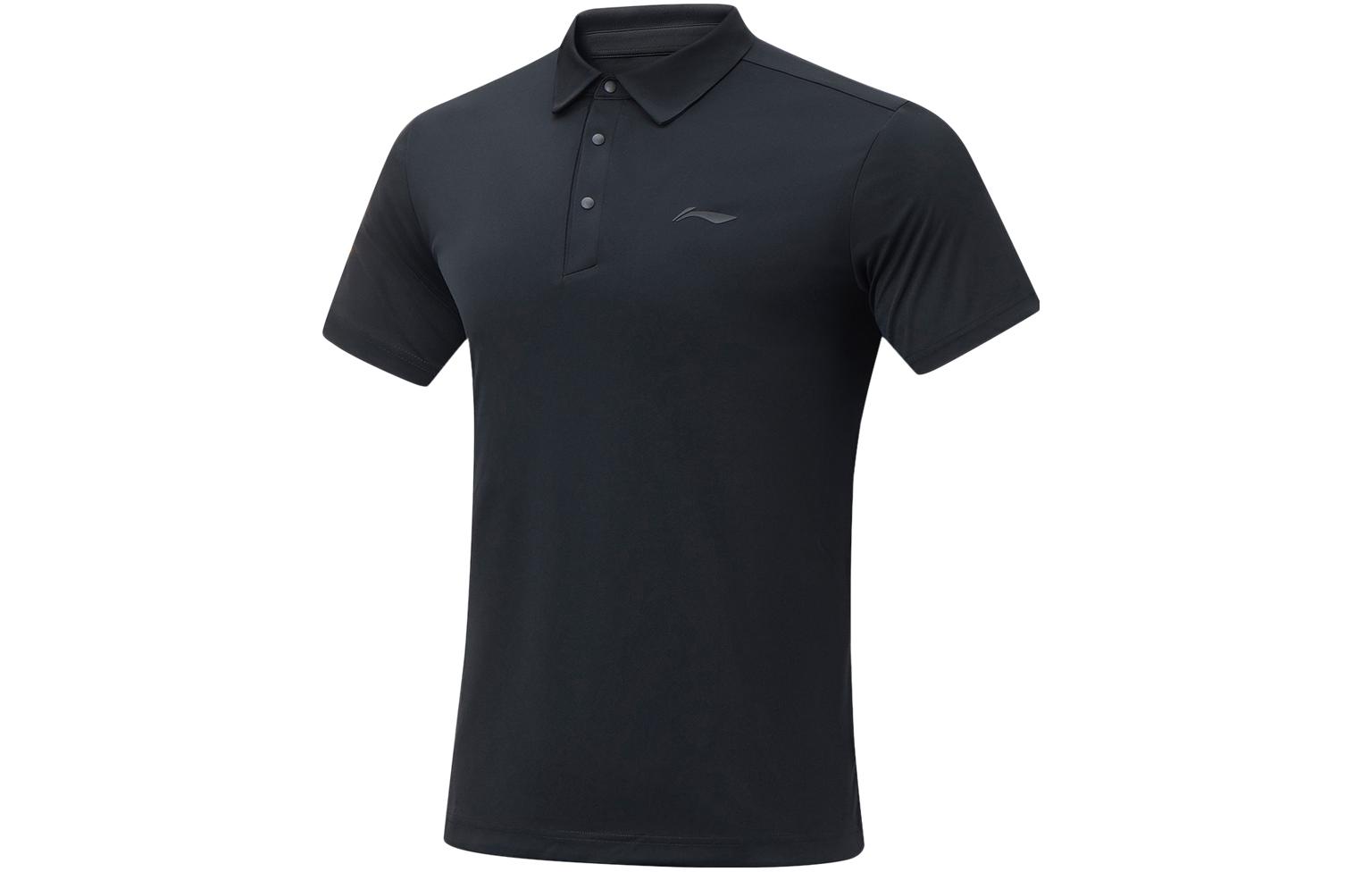Li Ning Fitness Series Polo Shirt Men s Black APLU255-1 S