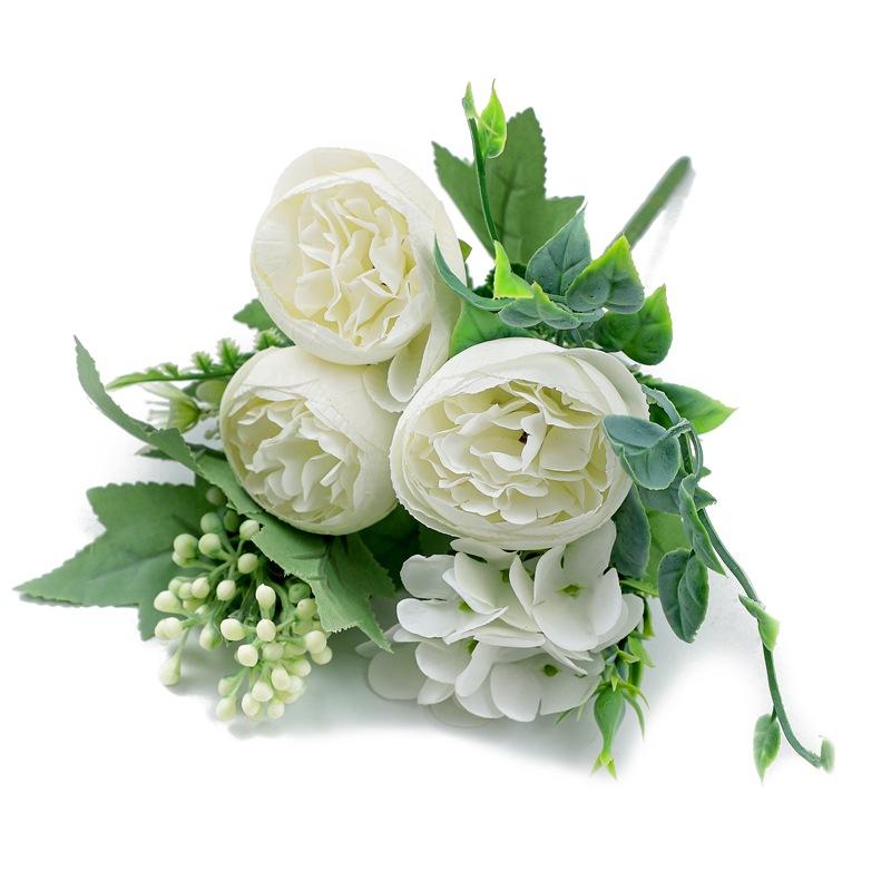 Wedding Simulation Bouquet Home Decoration Flower Simulation Rose Photography Bouquet Small Handle Flower Peony