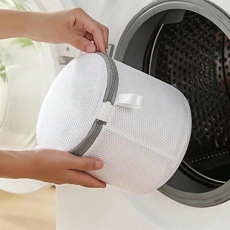 White Lingerie Laundry Bag with Zipper, Honeycomb Mesh Bra Washing Bag - Effectively Filters Impurities, Bras, Underwear, Socks, Stockings