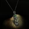 Trendy 925   Emerald Choker Pendant Necklace for Women Retro Black Gold Exaggerated Personality Gift