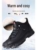 Men's Winter Thick Velvet Slip-On Leather Shoes for Middle-Aged and Elderly