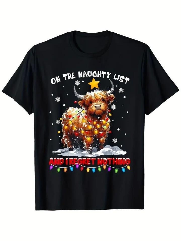 

Scottish Highland Cow Christmas T-Shirt S-5XL Q7458 4XL