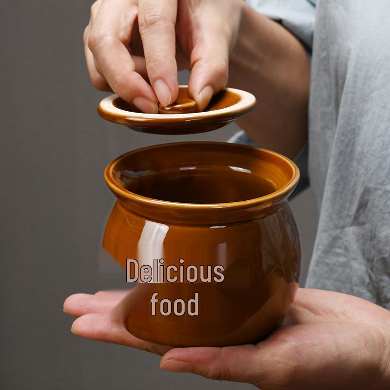 Small Clay Stew Pot for Individual Serving – Ideal for Soups or Stews