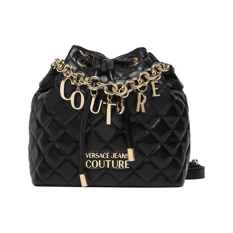 

Versace Jeans Couture Vintage Chain Logo Drawstring Quilted Polyester Bucket Bag Women bags Black 73VA4BC6-ZS409-899 Basic Set (Bag+Dust Bag)