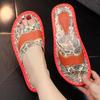 Printed Summer Slippers for Women Anti Slip Soft Sole for Men Indoor Home Couple's New Trendy Leisure Flat Bottom Slippers