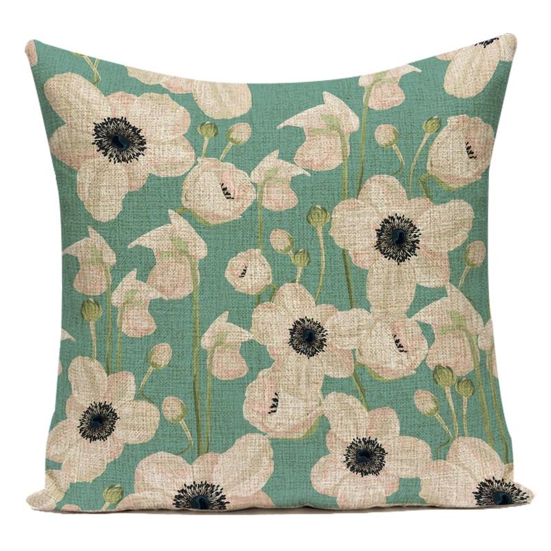 Decorative Throw Pillows Case Purple Plant Flower Lavender Polyester Pillow Cushion Cover For Living Room Sofa Car Home Decor