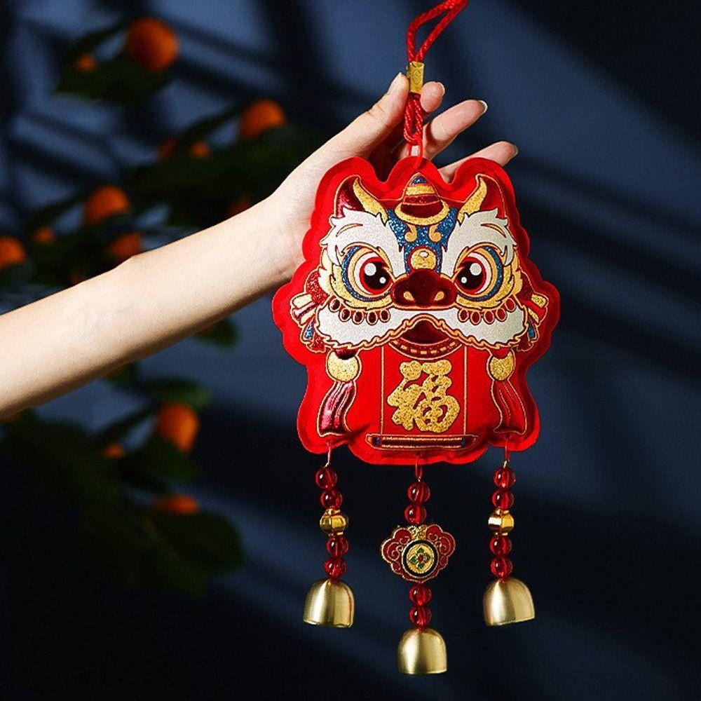 Traditional Snake Embroidery Pendant Handmade New Year Ornament  Car Living Room