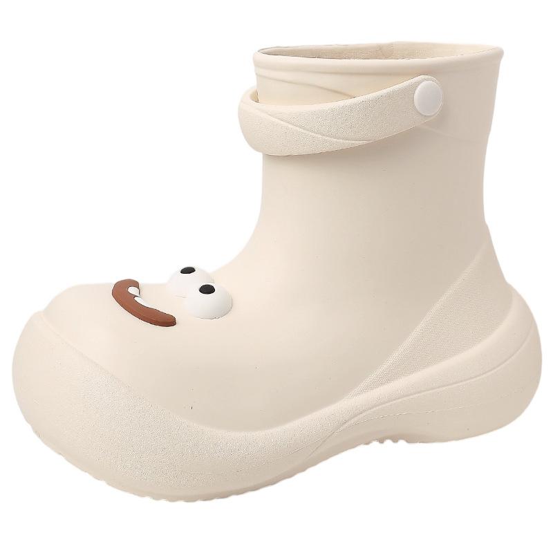 Big-eyed boy funny cartoon sandals summer flat rain shoes fashionable and cute outer wear non-slip thick-soled beach cool slippers