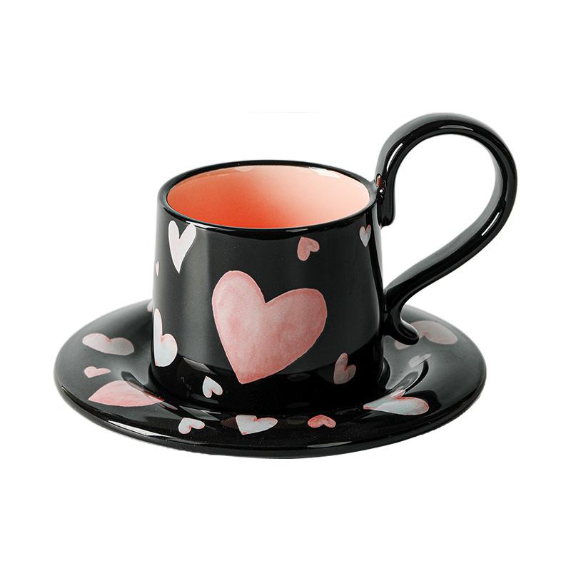 Love Bow Coffee Cup and Saucer Set Gift Box Housewarming Wedding Souvenir Birthday Gift Afternoon Tea