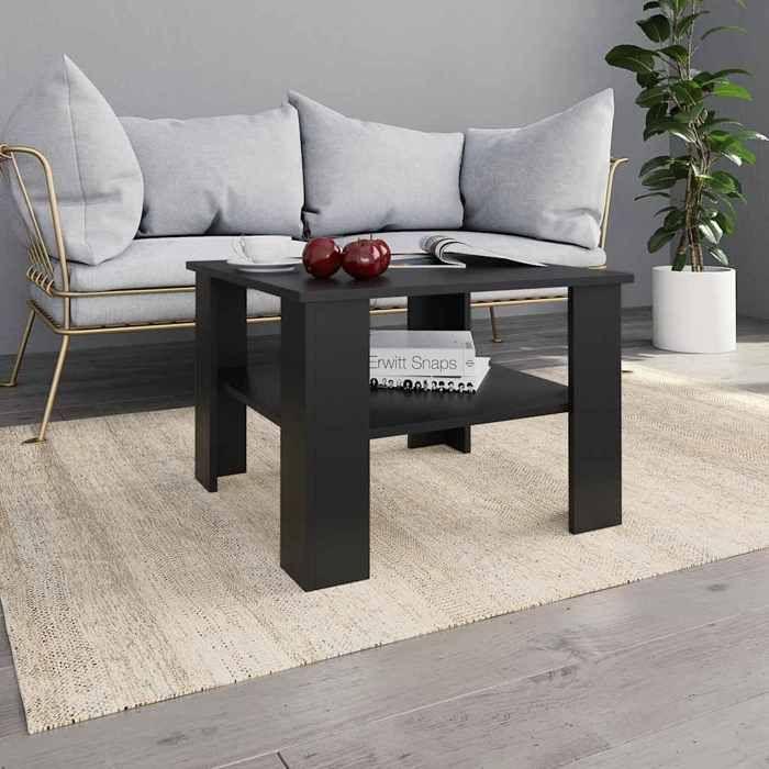 VidaXL Coffee Table Black 60 X 60 X 42 Cm Chipboard