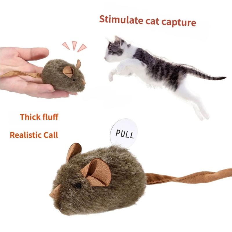 Intelligent Sensing Squeaky Mouse Cats Toy with Automatic Sensors Design For Indoor Cats Entertainment Mental Stimulation