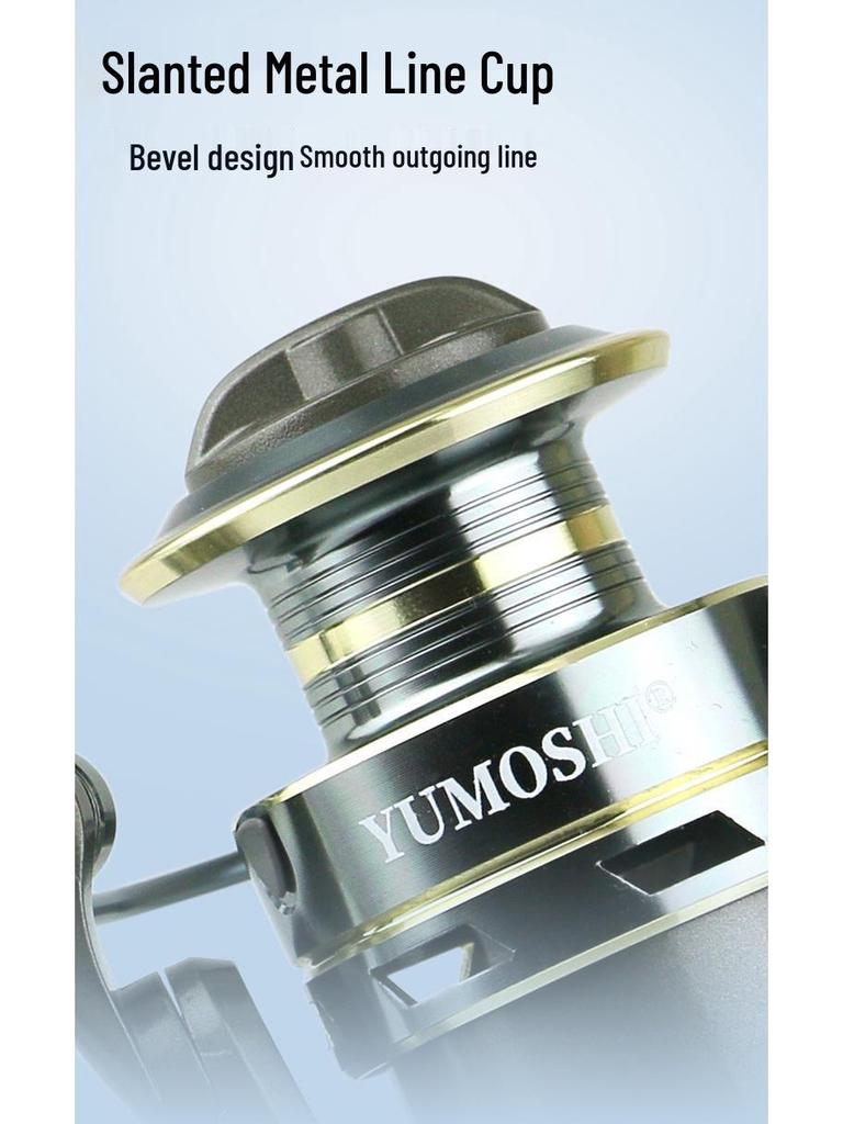 All-Metal Spinning Fishing Reel - Outdoor Lure, Long Cast, Sea Rod Anchor, and Fishing Gear.