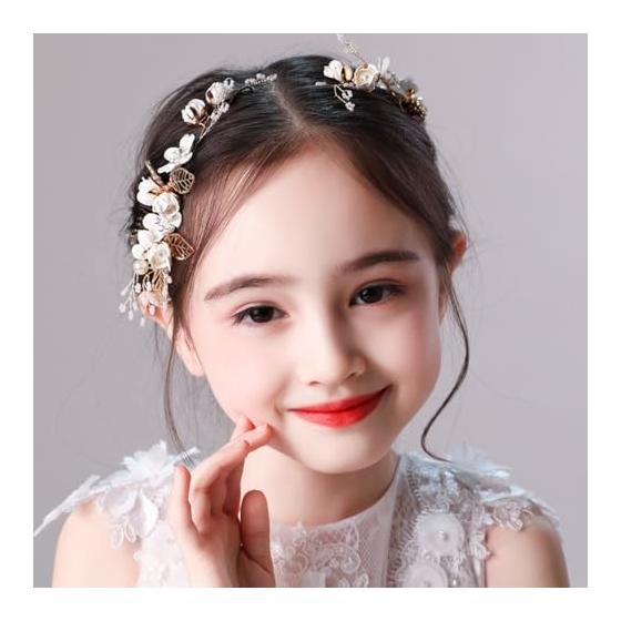 3-Piece Hair Accessory Set: Floral Pearl U-Pin Hairpins & Kanzashi Hair Comb with Artificial Flowers - Elegant Bridal & Formal Occasion Headpiece for