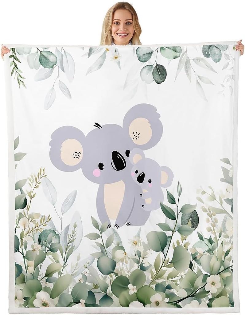 Cute Parrot Blanket Soft Fleece Throw Bird Lover Gift Kids Room Decor Floral Design Home Decoration