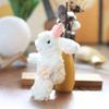 Cute Rabbit Plush Doll Stuffed Animal Keychain Bag Charm Gift For Girls Kids