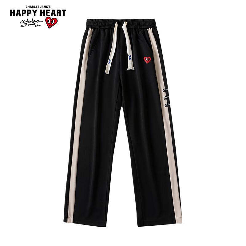 

Charles Heart Unisex Side-Stripe Loose Straight Leg Casual Pants L