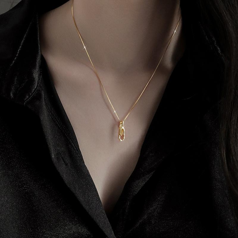 Pin Letter Collarbone Necklace For Women Minimalist High End Versatile Light Luxury Chain