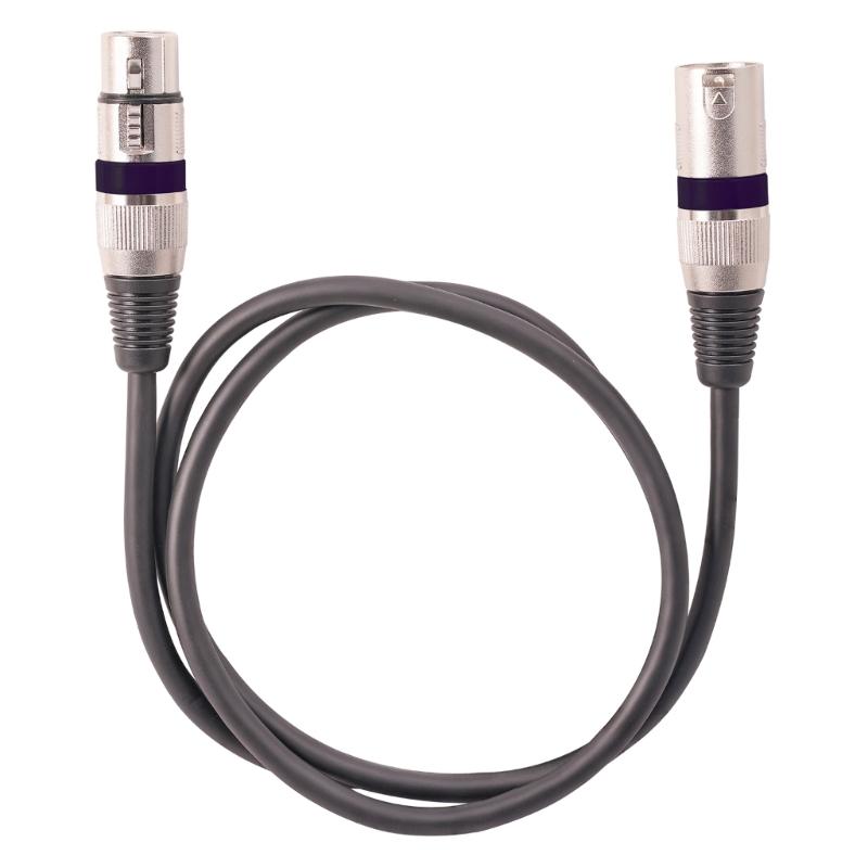 5pcs Professional R Male to Female Microphone Cable 3Pin R  Microphone Cable for -Stage Light Turn around