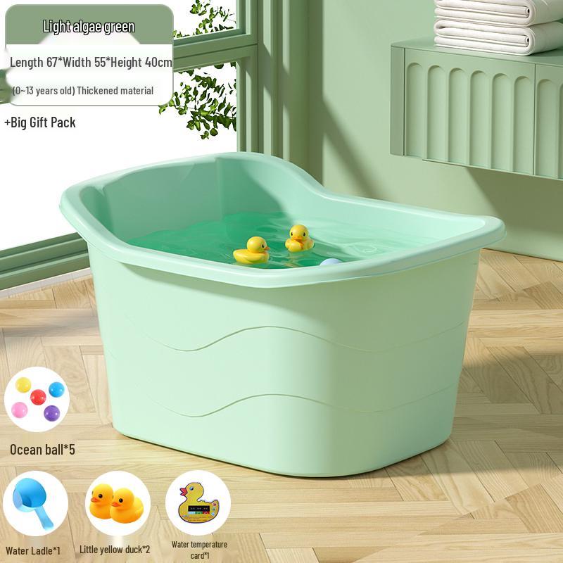 Large Infant & Child Soaking Bathtub - Full Body Bath Tub for Home
