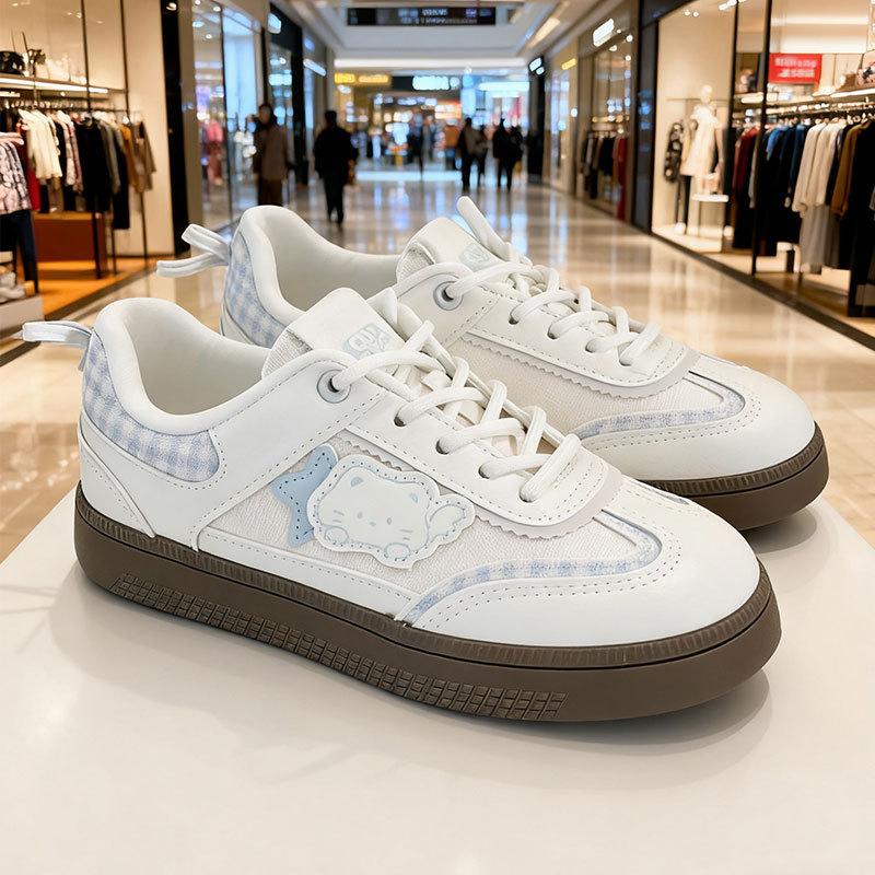 

Ретро нишевые моральные тренировочные кроссовки в гонконгском стиле женские 2025 осень звезда котенок белые кроссовки дышащие повседневные спортивные кеды 40 синий