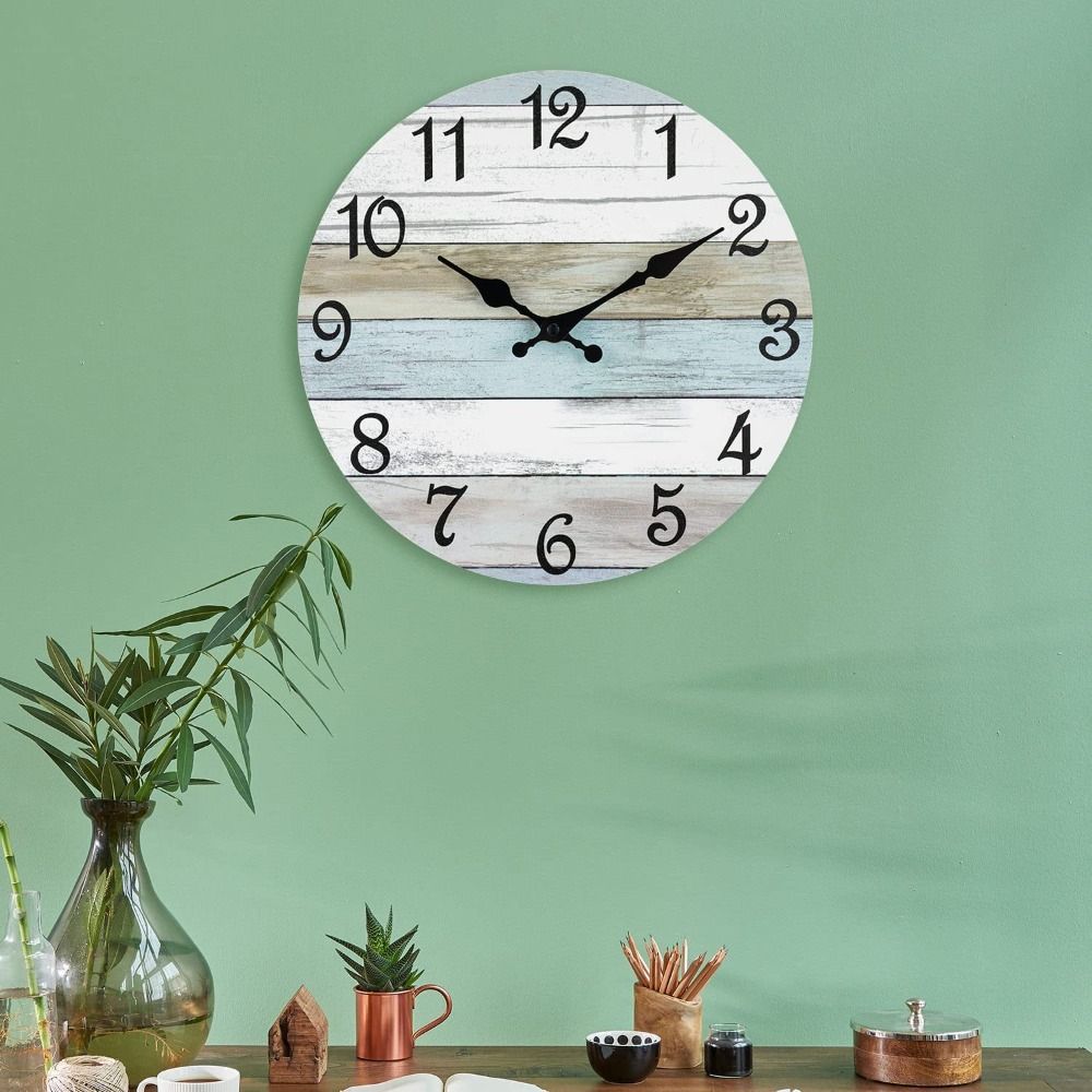 Modern Hanging Wall Decor Clocks Wooden 3D Hanging Clock Art Wall Watch  Living Room