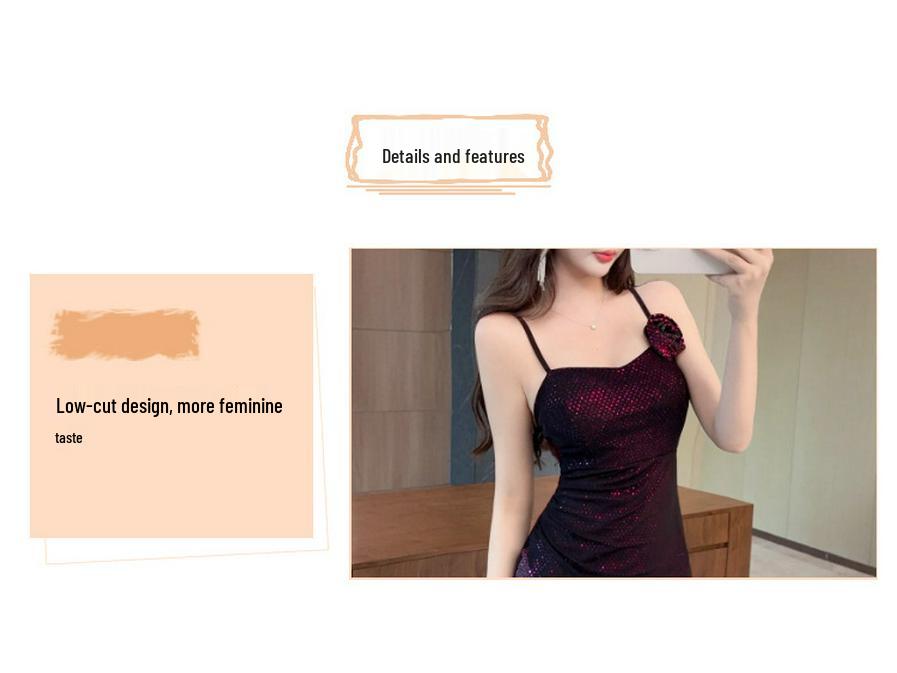 Color-Block-Netz-Blumen-Patchwork-Spaghettiträger-Bodycon-Kleid für den Nachtclub