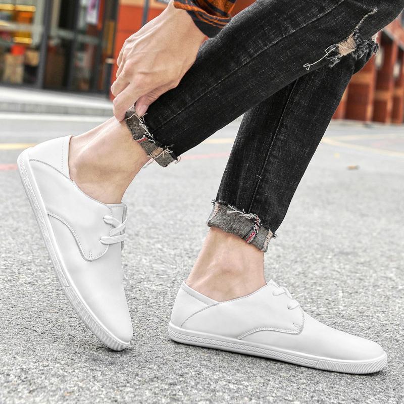 Nové velké kožené pánské boty pro volný čas Ručně vyráběné boty pánského stylu Pohodlné pánské prodyšné pánské tenisky Boty z hovězí kůže