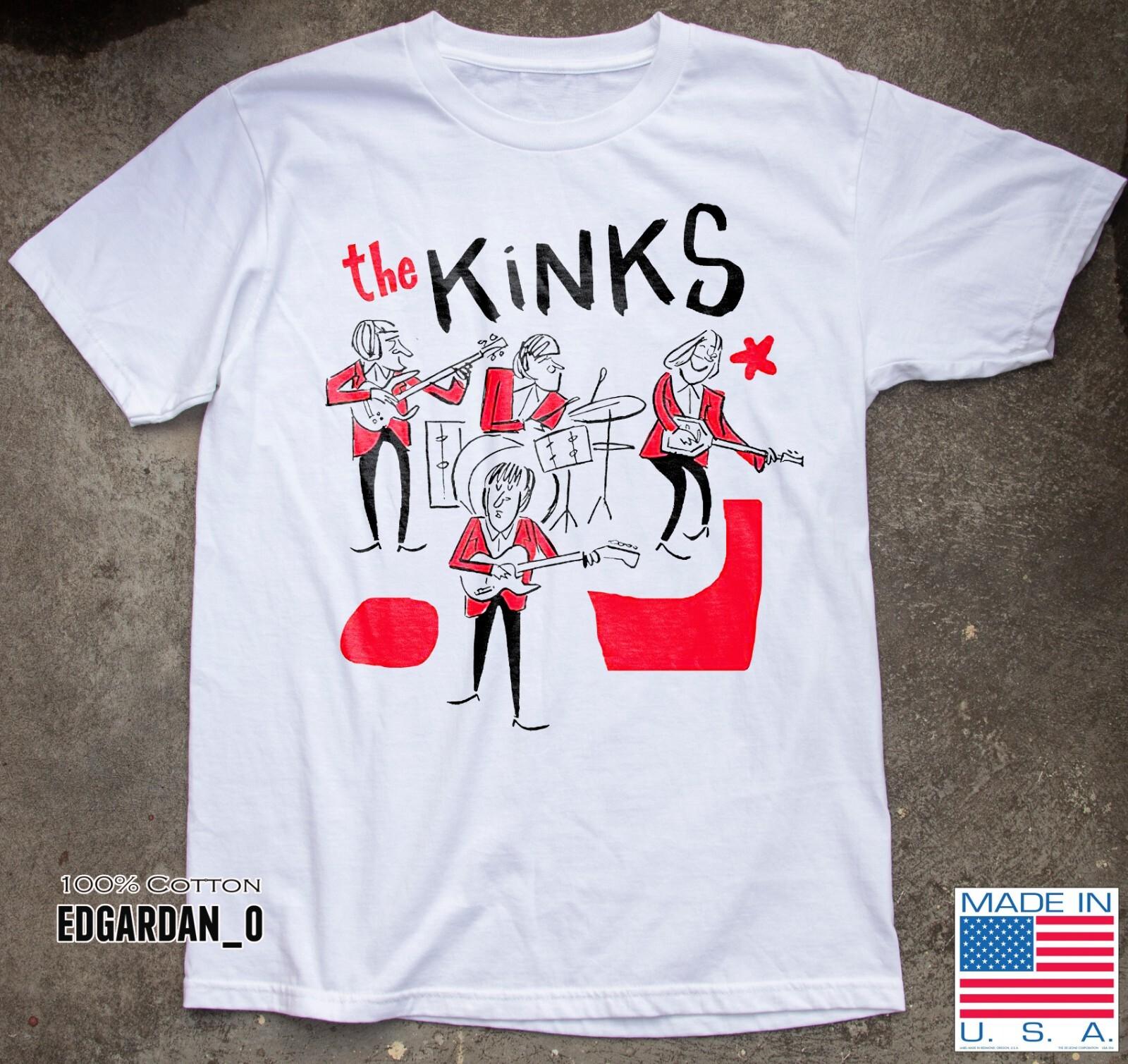 The Kinks English Rock Band White Unisex T-shirt Size S-5XL XXXXL