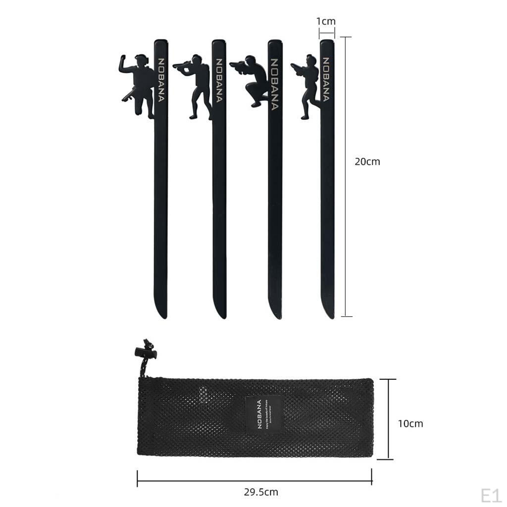 4 Packs Tent Stakes, Heavy Duty Steel Stakes Tarp Pegs Camping for Outdoor
