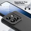 Xiaomi 14 Phone Case, Premium Liquid Silicone Soft, Full Lens Protection, Shockproof, Anti-Fingerprint,n, MI Plain Simple Outer In Black