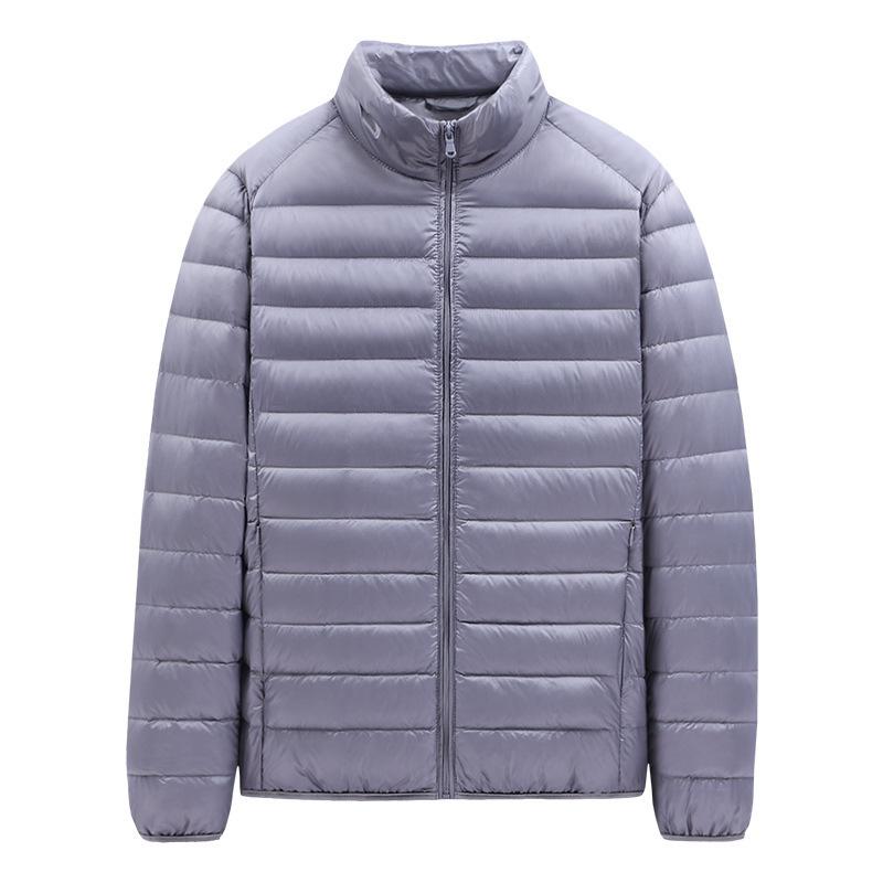 Step into the new winter clothing men's light down jacket short stand-up collar fashion white duck down warm jacket men's clothing