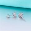Four Claws Moissanite Stud Earrings for Women S925 Sterling Silver 3mm-8mm D Color Wedding Fine Jewelry Drop Shipping