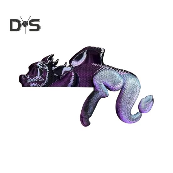 Sleeping Dragon Bookshelf Decor 3D Printed Dragon Figurine Book Nook Sleeping Dragon Shelf Decoration for Book Lovers And Fantasy Enthusiasts