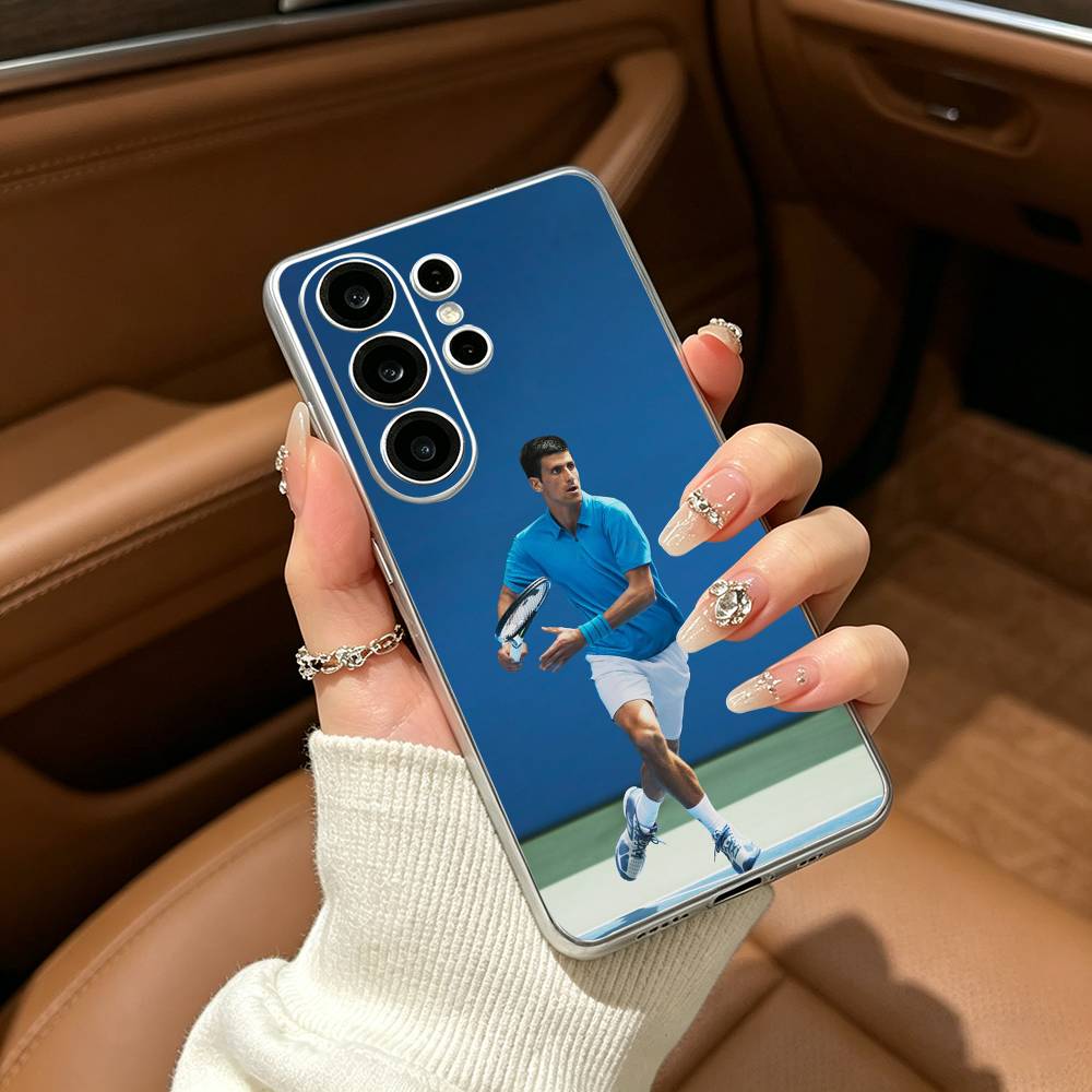 Tennis GOAT Novak Djokovic Clear Phone Case for Samsung S25, S24, S21, S22, S23, S30, Ultra, S20, Plus, FE, Lite