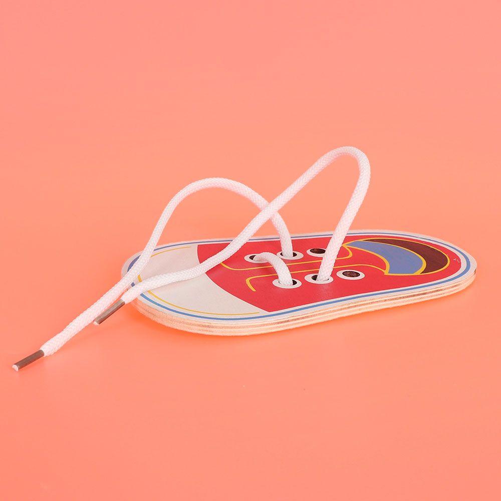Funny Teaching Children Learning Tie Shoelaces Toys Educational Toys Wooden Shoe Lace