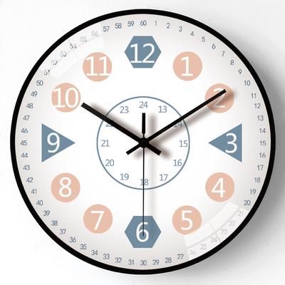 10-Inch 25Cm Early Education Clock Living Room Home Wall Clock Simple Modern Hanging Bedroom Mute Clock