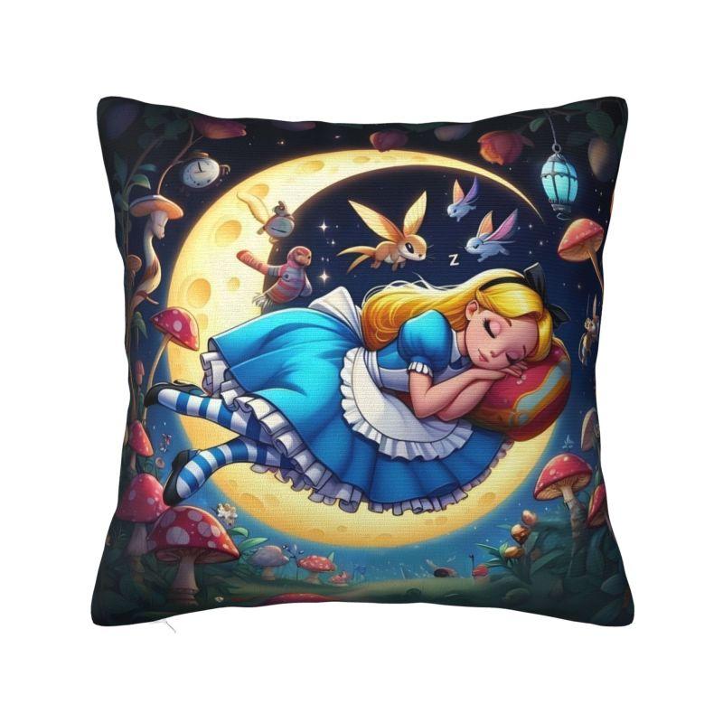 Federe Cuscino Personalizzate Disney Alice nel Paese delle Meraviglie Gatto dello Cheshire Divertente Velluto Lusso Decorazione Cuscino Salotto