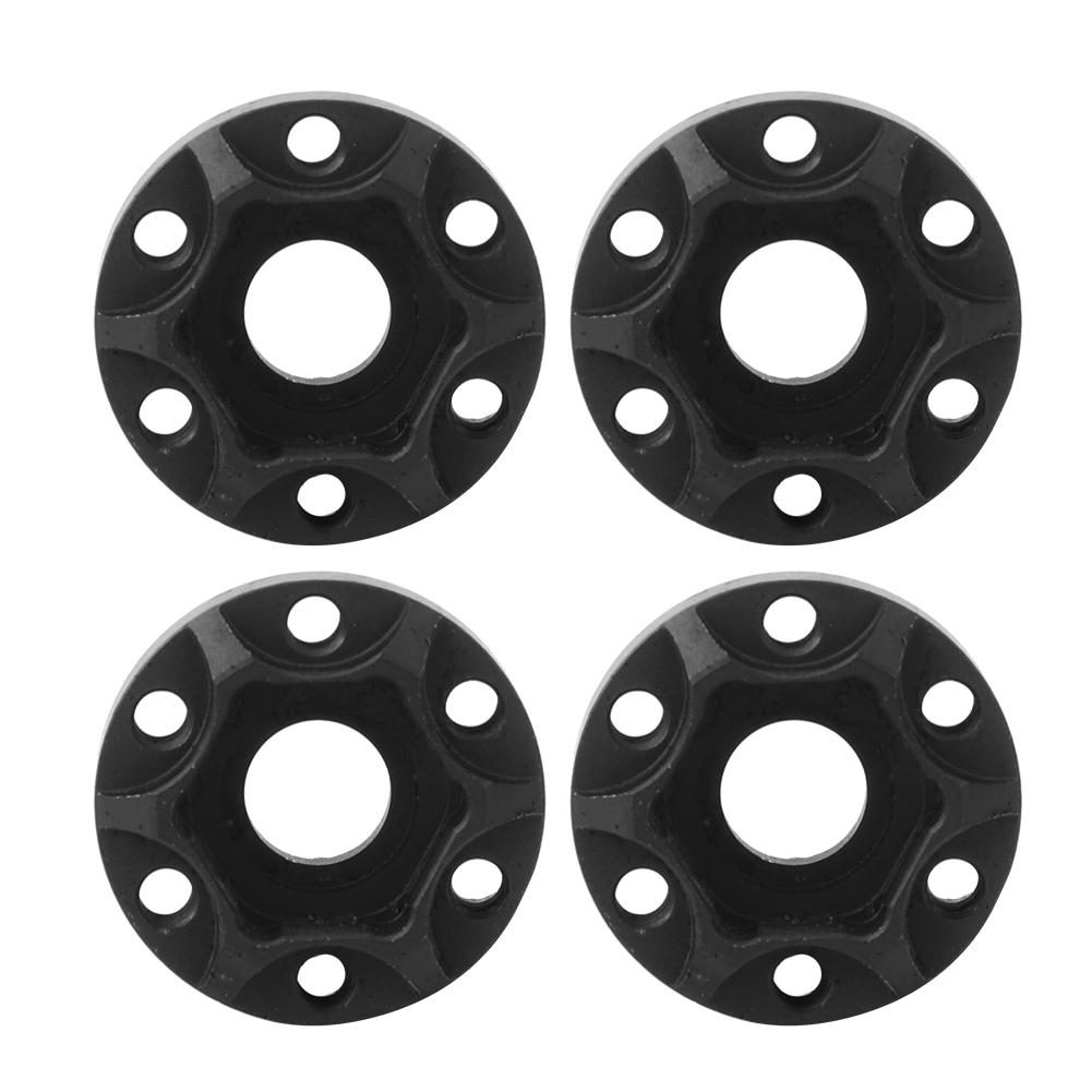 4pcs RC Car Wheel Hex Hubs Wheel Adapter Black Fit for SCX10 1Celsius10 RC Crawler 1.9inch 2.2inch Wheel