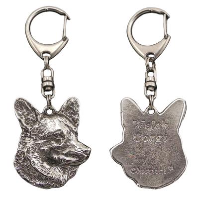 Cardigan Welsh Corgi - Silver-plated Key Ring with Dog, Handbag Decoration, Backpack Pendant by Brand