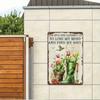 Vintage Metal Wall Art Sign Lose My Mind Find My Soul Rustic Garden Decor 8x12 Inch Floral Tulips Tin Plaque