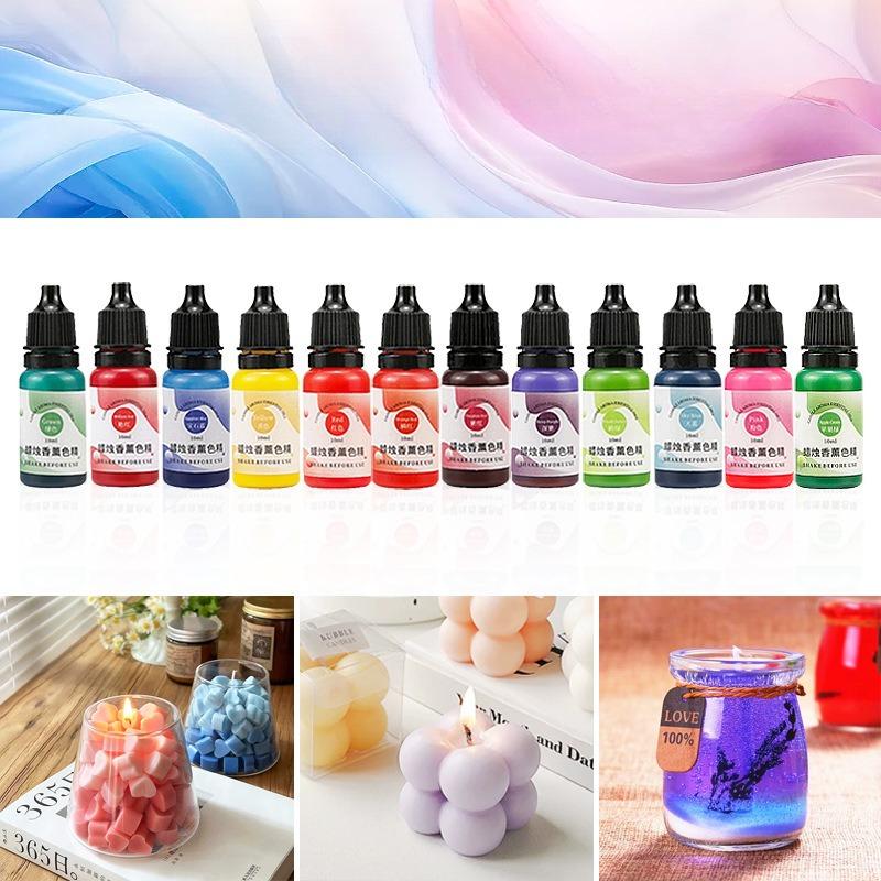 10ml 20-color Aromatherapy Candle Essence Dye Set Highly Concentrated Easy To Color for Coconut Wax Soy Wax Pinchle Dyeing