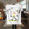 1PC Pippi Longstocking Print Flannel Blanket, High quality Comfortable for All Seasons, Home Decor, Warmth and Comfort, Perfect for Christmas Gifts113