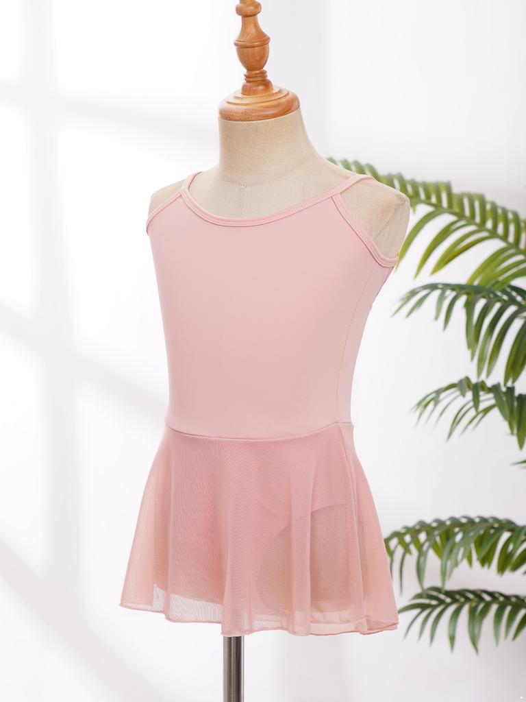 Meisjes Ballet Dans Rokje Leotard Camisole Jurk Mouwloos Spaghetti Bandjes Lage Rug Ballerina Trainingsjurk