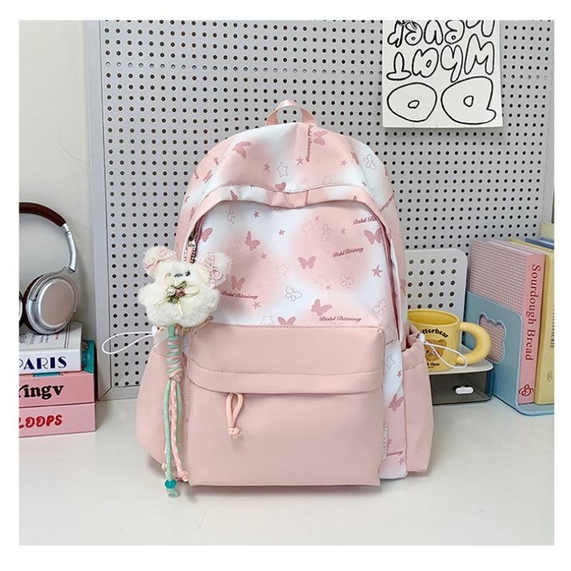 The New Schoolbag Is High-value, Fresh, Sweet, Literary and Cute Butterfly Backpack, Light Travel Backpack for Junior High School Students